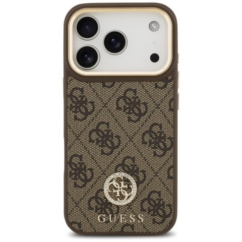 Guess 4G Strass Logo MagSafe - Etui iPhone 17 Pro (brązowy)
