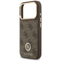 Guess 4G Strass Logo MagSafe - Etui iPhone 17 Pro (brązowy)