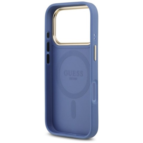 Guess 4G Strass Logo MagSafe - Etui iPhone 17 Pro (niebieski)