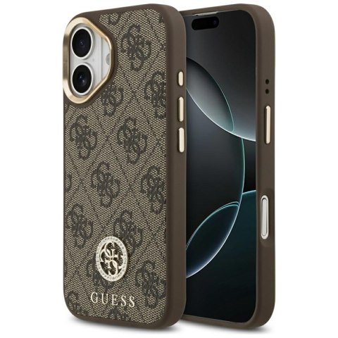 Guess 4G Strass Logo MagSafe - Etui iPhone 17 (brązowy)