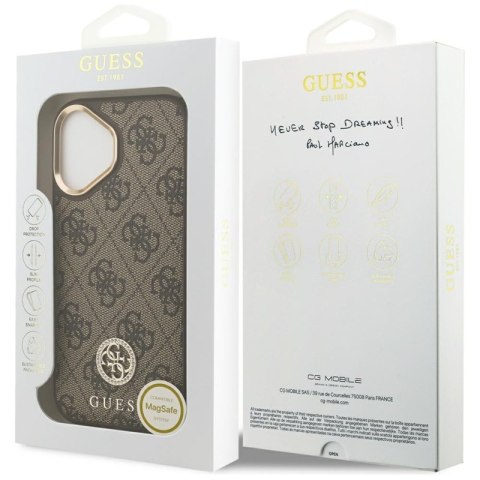 Guess 4G Strass Logo MagSafe - Etui iPhone 17 (brązowy)