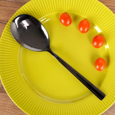 Łyżka do sałaty stalowa czarna BLACK 25 cm