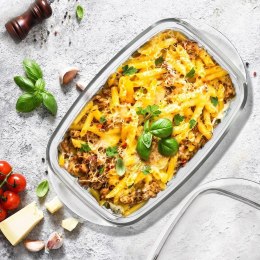 Naczynie Żaroodporne z Pokrywką do Piekarnika Szklane ORION 32,5x19x13 cm