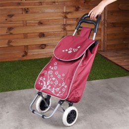 Wózek Torba na Zakupy Zakupowa 2 Kółka Pojemna Solidna Bordowa ORION 30 L