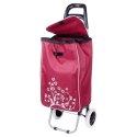 Wózek Torba na Zakupy Zakupowa 2 Kółka Pojemna Solidna Bordowa ORION 30 L
