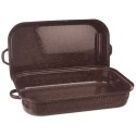 Brytfanna emaliowana z pokrywką prostokątna BROWN 14 l, 46x27,5 cm