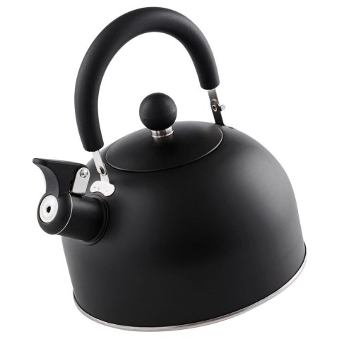 Czajnik Indukcja Gaz z Gwizdkiem Stalowy Czarny Solidny Trwały VILDE 2 l