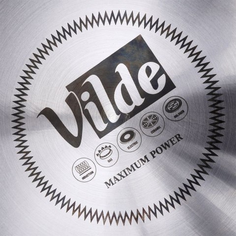 Czajnik na Gaz Indukcja z Gwizdkiem Stalowy Czarny Solidny Trwały VILDE 3l