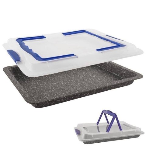 Forma do Pieczenia ORION GRANDE Granitowa z Pokrywką 43 x 29 x 7 cm