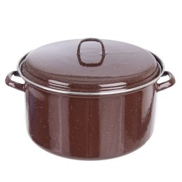 Pokrywka Emaliowana do Garnków Stalowa Brązowa ORION 32 cm