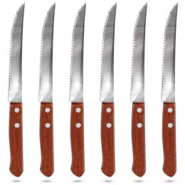 Noże do Steków i Burgerów Zestaw Stalowe ORION 20,5 cm 6 szt.