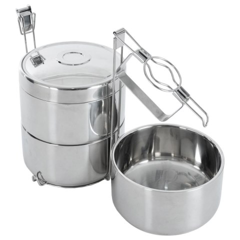 Menażka Obiadowa Termiczna Stalowa 3-poziomowa ORION 3x900 ml