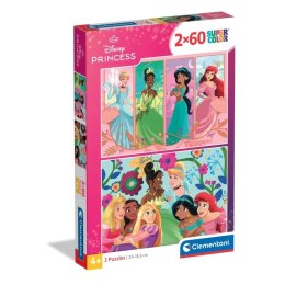 Clementoni: Puzzle 2x60el. - Princess
