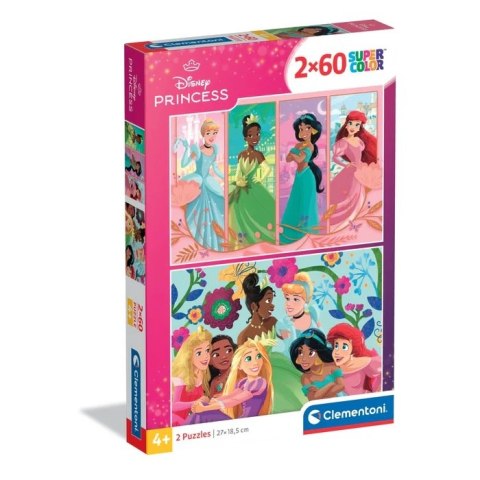 Clementoni: Puzzle 2x60el. - Princess