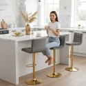 Hoker barowy Arako Gold grafitowy Velvet