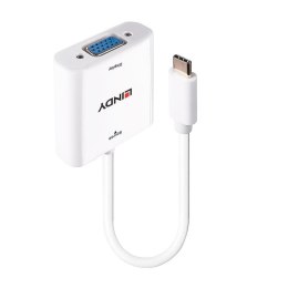 Lindy 43355 adapter kablowy USB Type-C VGA (D-Sub) Biały