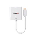 Lindy 43355 adapter kablowy USB Type-C VGA (D-Sub) Biały