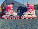 Rolki dla Dzieci Dziecięce Regulowane Różowe Solidne KUBISPORT r. 31-34