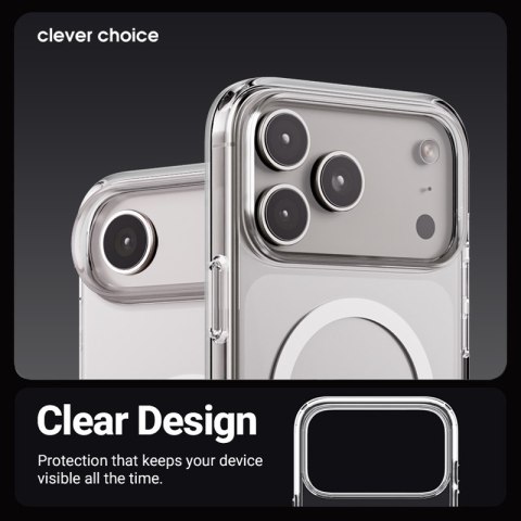 Crong Clear MAG Cover - Etui MagSafe iPhone 17 Pro Max (przezroczysty)