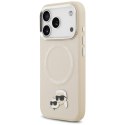 Karl Lagerfeld Karl & Choupette Pins MagSafe - Etui iPhone 17 Pro (beżowy)