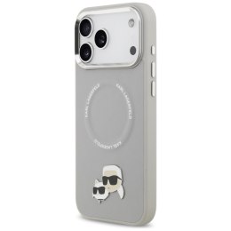 Karl Lagerfeld Karl & Choupette Pins MagSafe - Etui iPhone 17 Pro (szary)
