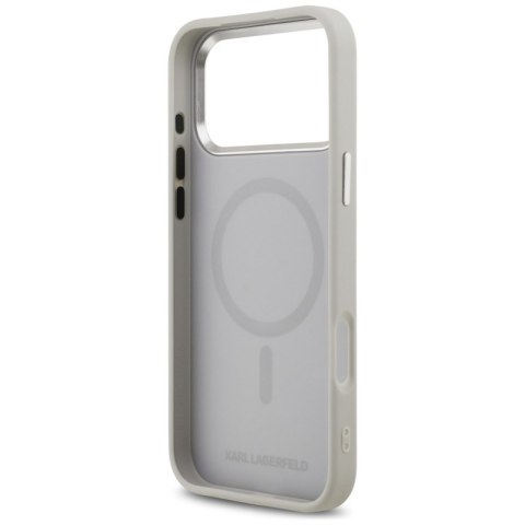 Karl Lagerfeld Karl & Choupette Pins MagSafe - Etui iPhone 17 Pro (szary)