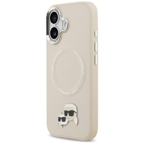 Karl Lagerfeld Karl & Choupette Pins MagSafe - Etui iPhone 17 (beżowy)