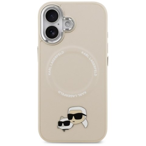 Karl Lagerfeld Karl & Choupette Pins MagSafe - Etui iPhone 17 (beżowy)