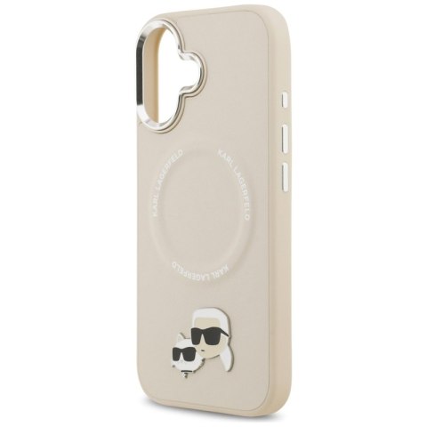 Karl Lagerfeld Karl & Choupette Pins MagSafe - Etui iPhone 17 (beżowy)