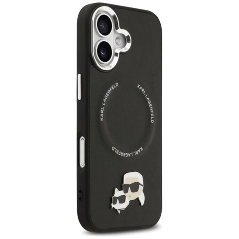 Karl Lagerfeld Karl & Choupette Pins MagSafe - Etui iPhone 17 (czarny)