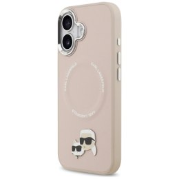 Karl Lagerfeld Karl & Choupette Pins MagSafe - Etui iPhone 17 (różowy)