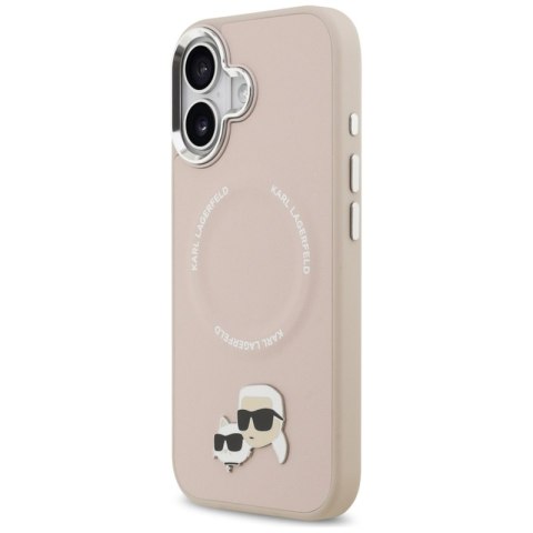 Karl Lagerfeld Karl & Choupette Pins MagSafe - Etui iPhone 17 (różowy)