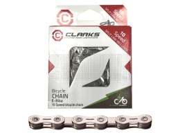 Łańcuch rowerowy e-bike CLARKS C12E, 12-rzędowy Niklowany, 138 ogniw + Spinka, Do rowerów elektrycznych (NEW)