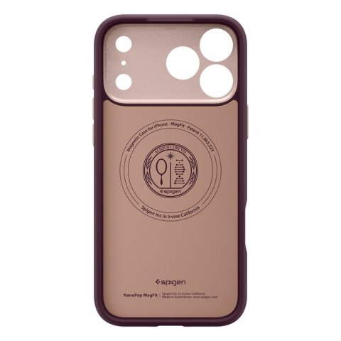 Spigen Nano Pop Mag MagSafe - Etui do iPhone 17 Pro (Burgundy Bean)