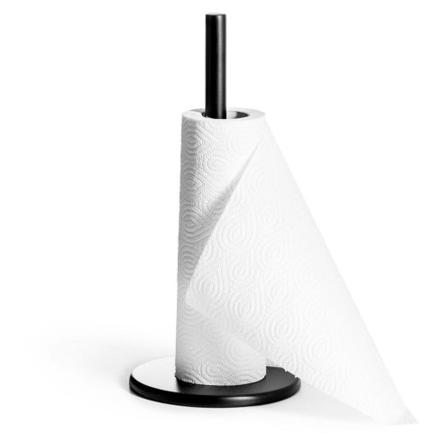 Stojak na ręcznik papierowy metalowy czarny 33 cm