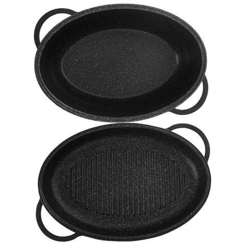 Brytfanna Granitowa 3w1 z Pokrywką Patelnią Grillową Solidna ORION 10 l