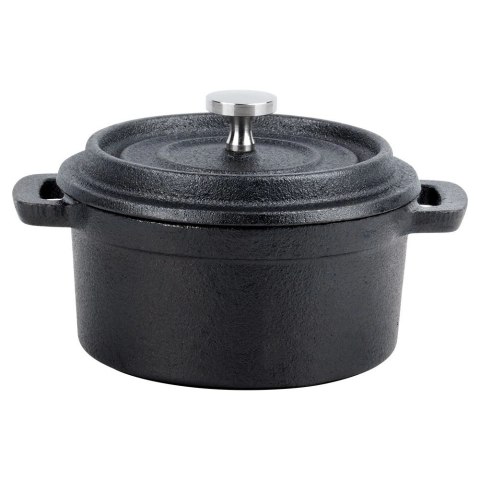 Garnek do Serwowania VILDE Żeliwny 10 cm 250 ml Pokrywka CAST LINE