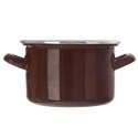 Garnek Emaliowany 1,4 L ORION BROWN Retro 16 cm Indukcja Zmywarka