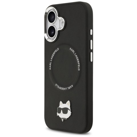 Karl Lagerfeld Choupette Pin MagSafe - Etui iPhone 17 (czarny)