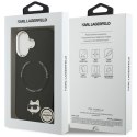 Karl Lagerfeld Choupette Pin MagSafe - Etui iPhone 17 (czarny)