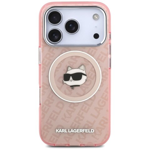 Karl Lagerfeld IML Choupette Head Logo MagSafe - Etui iPhone 17 Pro Max (różowy)
