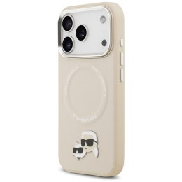 Karl Lagerfeld Karl & Choupette Pins MagSafe - Etui iPhone 17 Pro Max (beżowy)