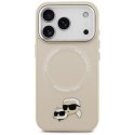 Karl Lagerfeld Karl & Choupette Pins MagSafe - Etui iPhone 17 Pro Max (beżowy)