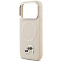 Karl Lagerfeld Karl & Choupette Pins MagSafe - Etui iPhone 17 Pro Max (beżowy)