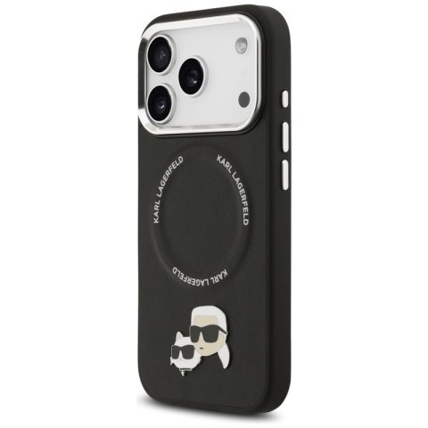 Karl Lagerfeld Karl & Choupette Pins MagSafe - Etui iPhone 17 Pro Max (czarny)