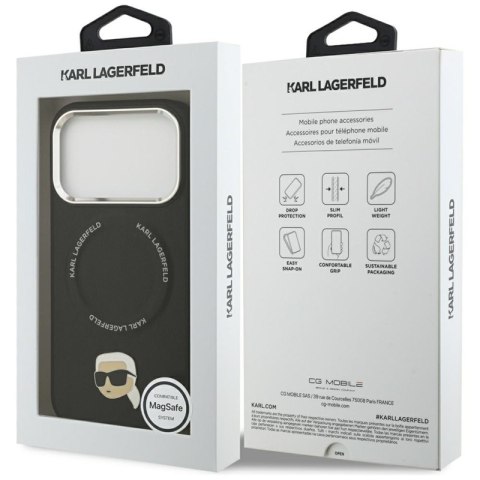 Karl Lagerfeld Karl Pin MagSafe - Etui iPhone 17 Pro Max (czarny)