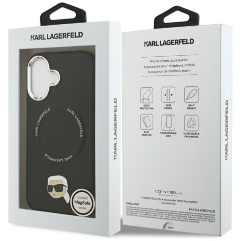 Karl Lagerfeld Karl Pin MagSafe - Etui iPhone 17 (czarny)