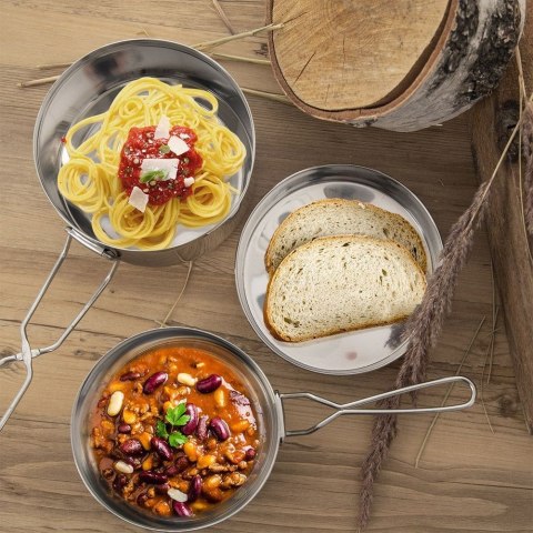 Pojemna Wojskowa Menażka Harcerska Turystyczna 900 ml 3el Survival na Obiad