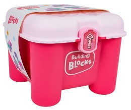 Zestaw Miękkich Klocków + Krzesełko Schowek Różowy