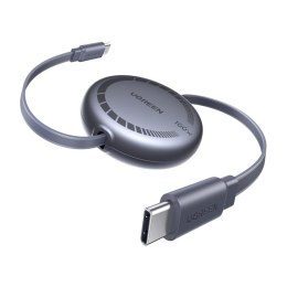 Zwijany kabel USB-C do USB-C Ugreen L531, Power Delivery (PD) 100W, 1m (szary)